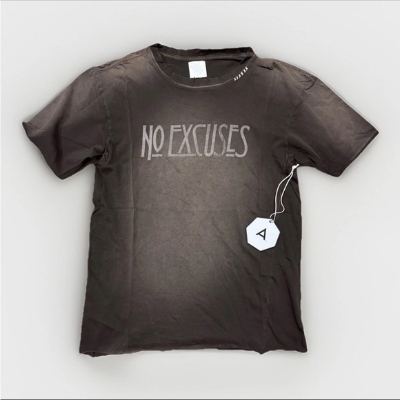 Alchemist Short Sleeve Raw Edges “NO EXCUSES” Men’s T Shirt Size XS